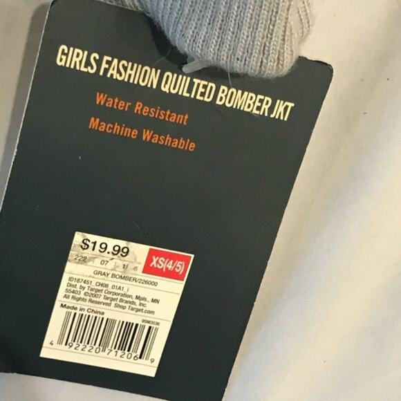 Girl's Quilted Bomber Jacket Girls XS - Picture 4 of 5